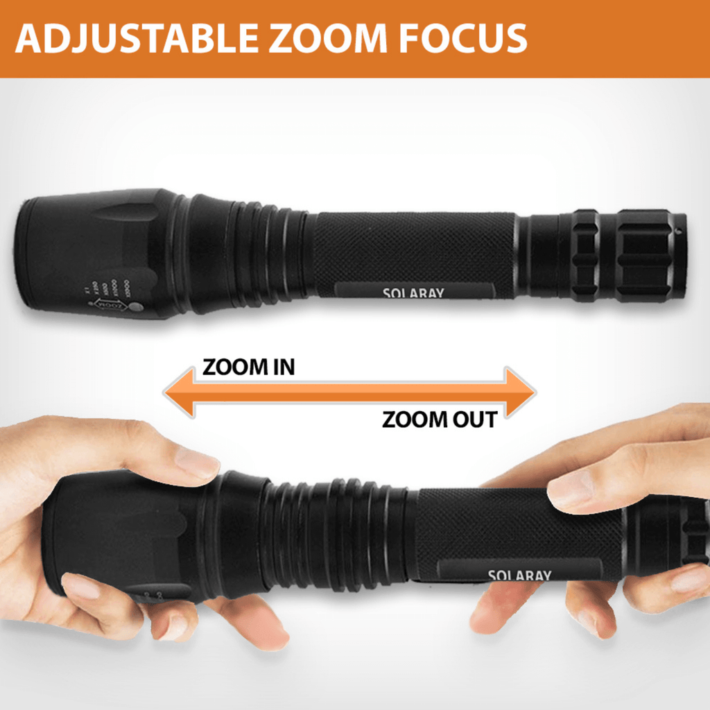 Solaray ZX-1XL 18650 LED Tactical Flashlight Kit-2