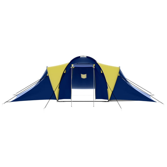 Camping Tent 9 People Blue and Yellow