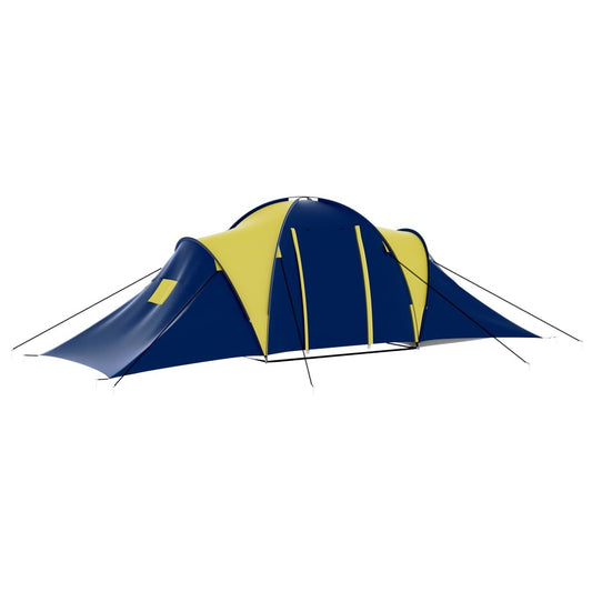 Camping Tent 9 People Blue and Yellow