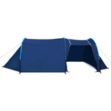 Waterproof Camping Tent - 4 Persons - Color:Navy Blue/Light Blue