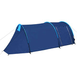 Waterproof Camping Tent - 4 Persons - Color:Navy Blue/Light Blue