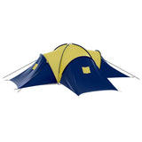 Camping Tent for Up To 9 People  Color: Blue and Yellow