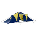 Camping Tent for Up To 9 People  Color: Blue and Yellow