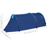 vidaXL Camping Tent 4 Persons Navy Blue/Light Blue