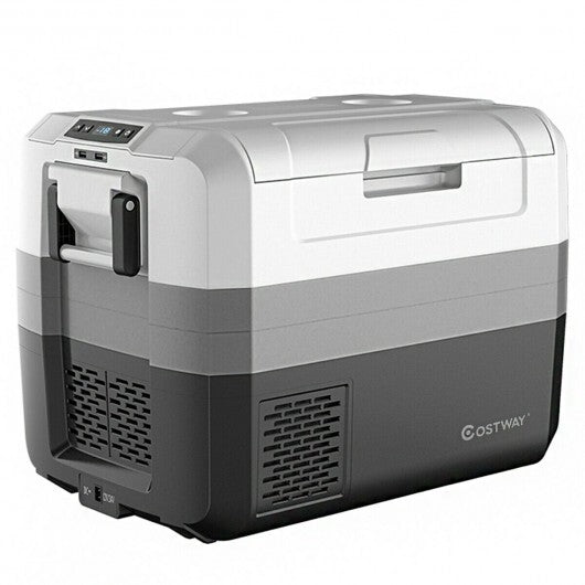 Portable Electric Camping Car Cooler - 58 Quart - Color: Black & Gray