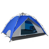 4 Person Instant Pop-up Waterproof Camping Tent - Color: Blue