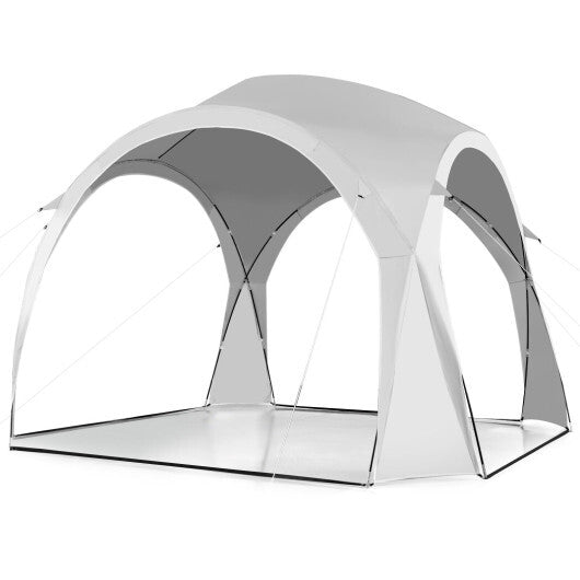 11 x 11 Feet Patio Sun Shade Shelter Canopy Tent Portable UPF 50+ Outdoor Beach-White - Color: White