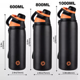 Thermos With Magnetic Lid Outdoor Sport Stainless Steel Water Bottle