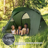 2-Person Outdoor Camping Tent with External Cover-Green