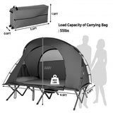 2-Person Outdoor Camping Tent with External Cover-Green