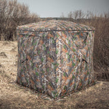 2-3 Person Hunting Blind Portable Pop Up Ground Tent with Carry Bag and Storage Pocket - Color: Multicolor