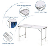 Folding Camping Table - Adjustable  Height - Color: Blue