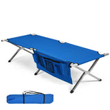 Folding Heavy-duty Camping Cot with Carry Bag - Color: Green