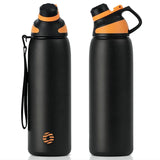 Thermos With Magnetic Lid Outdoor Sport Stainless Steel Water Bottle