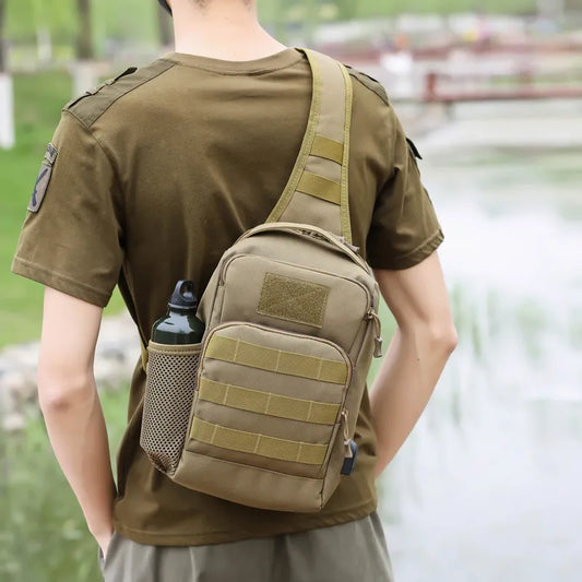 USB Tactical Chest Bag Military Army Sling Backpack