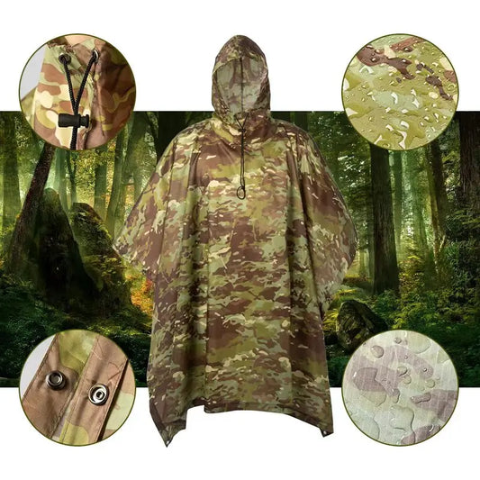 Outdoor Military Breathable Camouflage Poncho