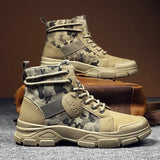 Military Boots For Men Autumn High Top Camouflage Desert