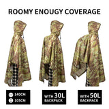 Outdoor Military Breathable Camouflage Poncho