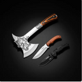 Tactical Camping Hatchet with Solid Wood Handle – Chop, Split, and Get It Done