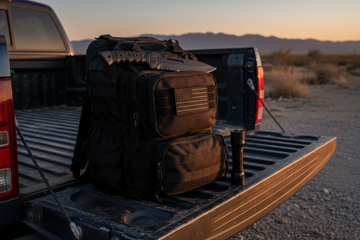 Tactical Camp Pack – Backpack, Multi-Tool & Flashlight